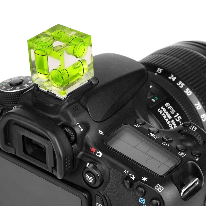 Anwenk Hot Shoe Level Camera Bubble Level Hot Shoe Spirit Level Hot Shoe Cover (Includes 3 Axis Bubble Level, 2 Axis Bubble Level and 1 Axis Hot Shoe Cover) Combo Pack - Image 2